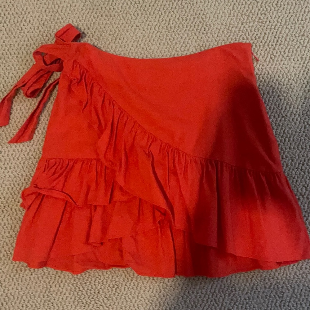 Topshop Orange Skirt